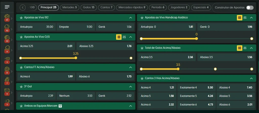 Integração com casino online e jogos ao vivo