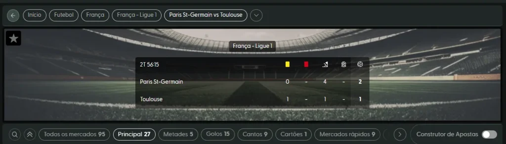 Estatísticas em tempo real e streaming
