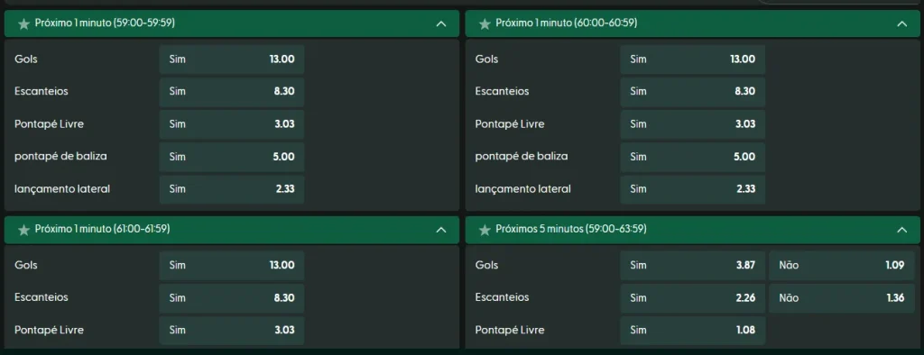 Estratégias para apostas em tempo real
