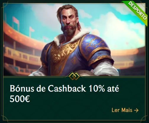 Cashback Desporto Semanal – 10% até 500€ Casinia Bónus