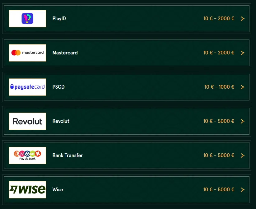 Métodos de Pagamento para Apostadores